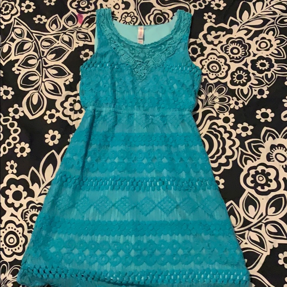 A light blue dress!